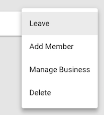 More options menu with leave